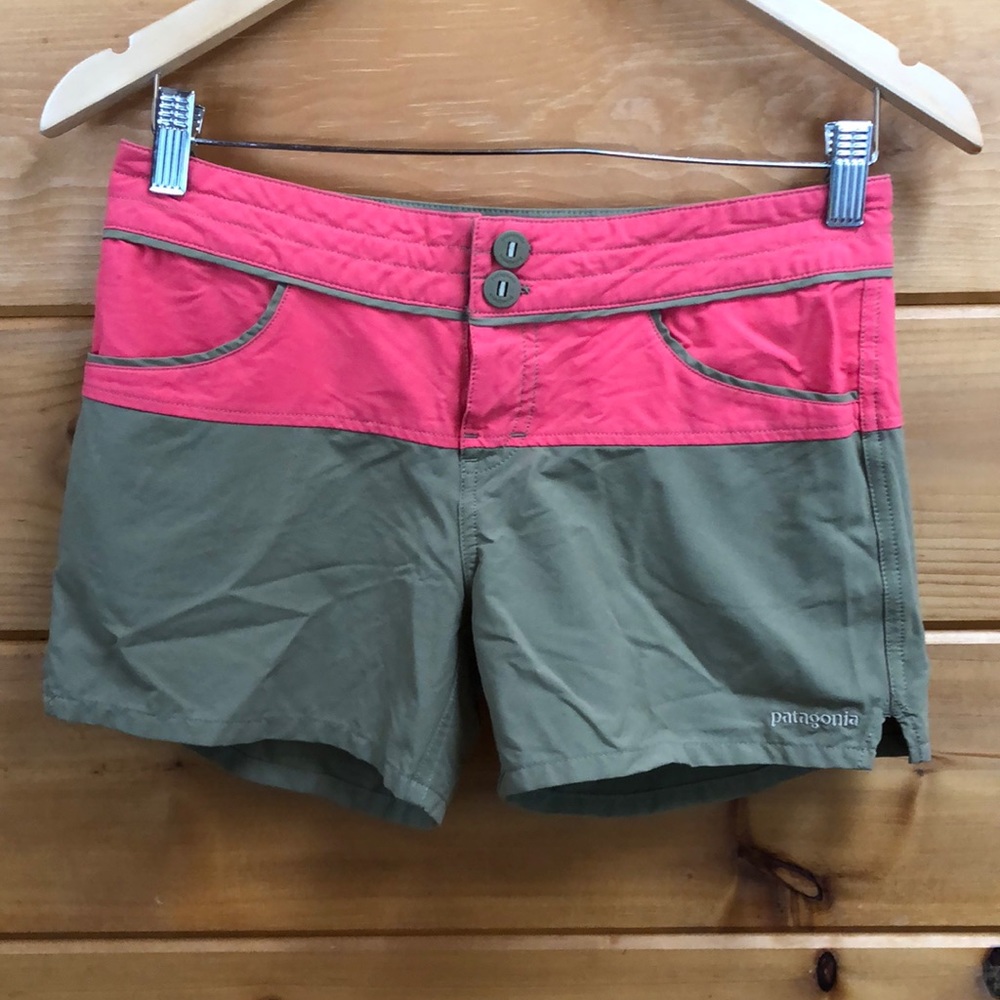 Patagonia board shorts Surf beach pink tan 0 EUC